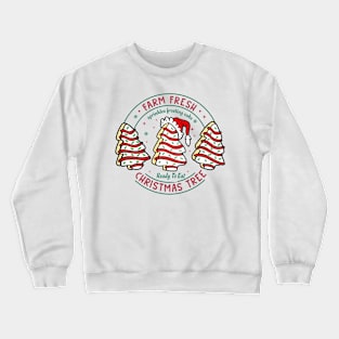 Farm Fresh Sprinkles Frosting Cake Ready To Eat Christmas Tree Cakes Crewneck Sweatshirt